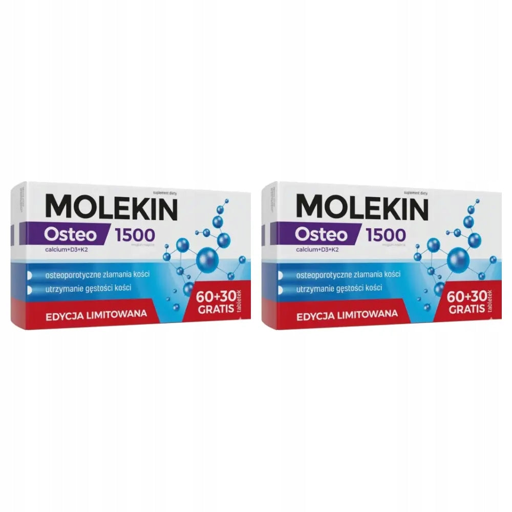2x Molekin Osteo 1500 Limited Edition, 90 tablets