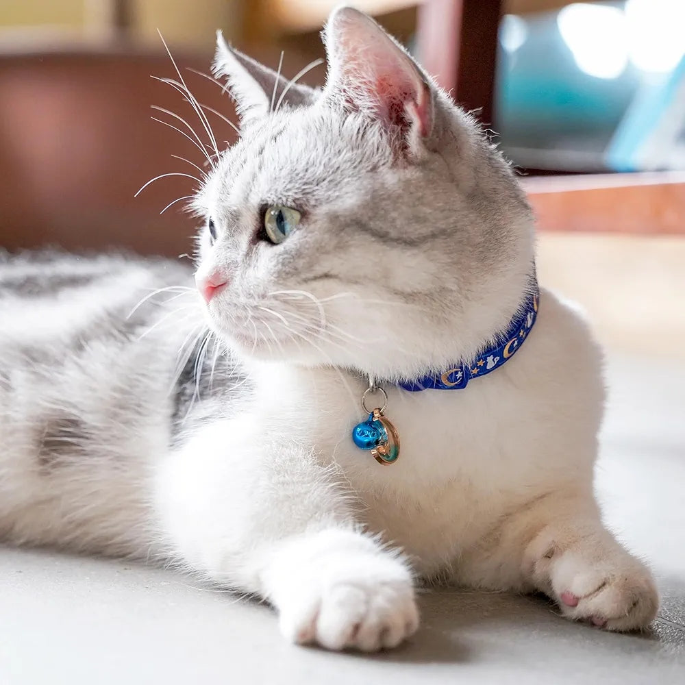 2x Moon Cat Bell Collar Manufacturer code B0CBK3HJZS