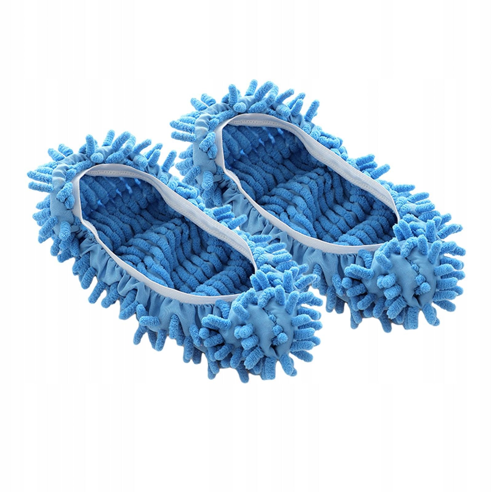 2x Mop Slipper Shoes Cover, Soft Washable Microfiber Reusable Foot Blue Packaging status original
