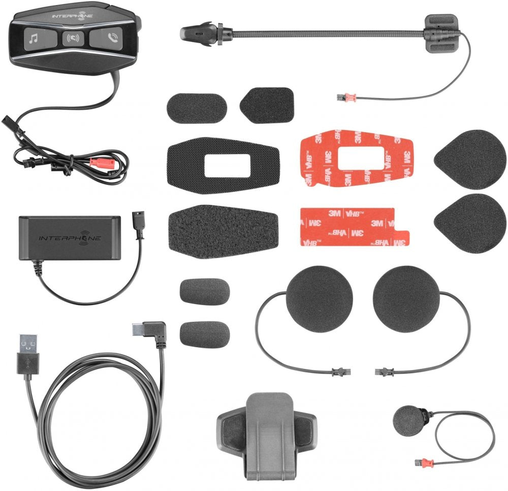 2x Motorcycle Intercom INTERPHONE U-COM 16, set for 1 helmet Manufacturer's catalog number U-COM 16