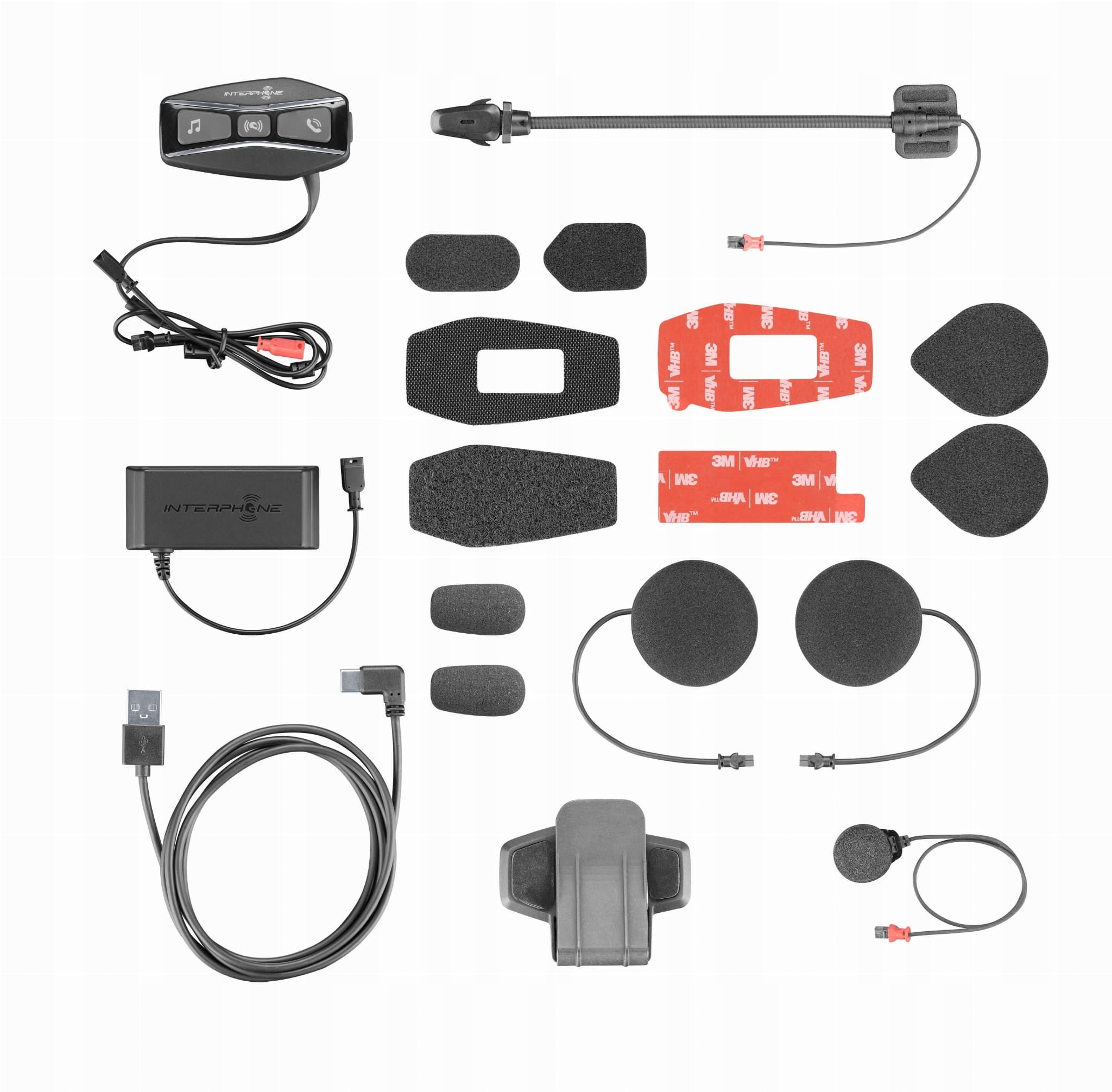 2x Motorcycle Intercom INTERPHONE U-COM 4, set for 2 helmets Manufacturer's catalog number INTERPHOUCOM4TP