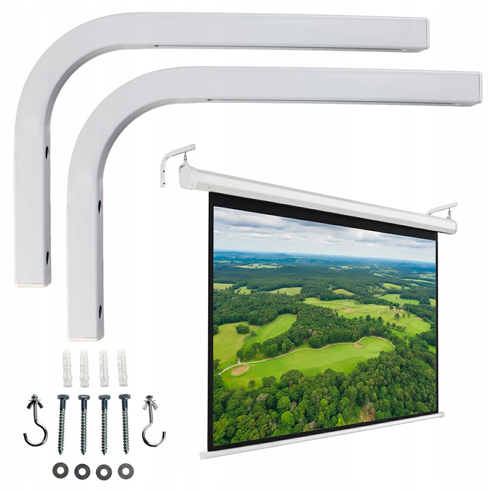 2x Mounting bracket for projection screen 10-30cm White