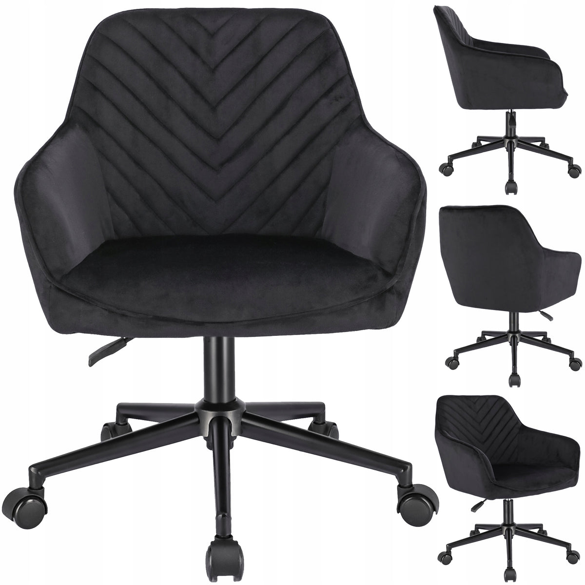 2x NAPOLI armchair black on black foot