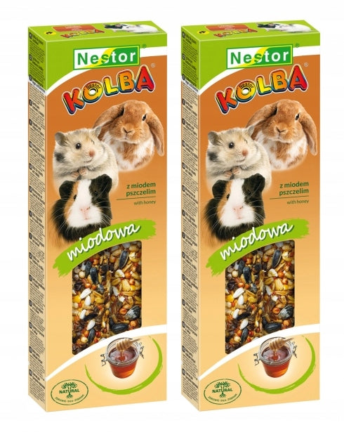 2x NESTOR Classic flask for rodents and rabbits HONEY