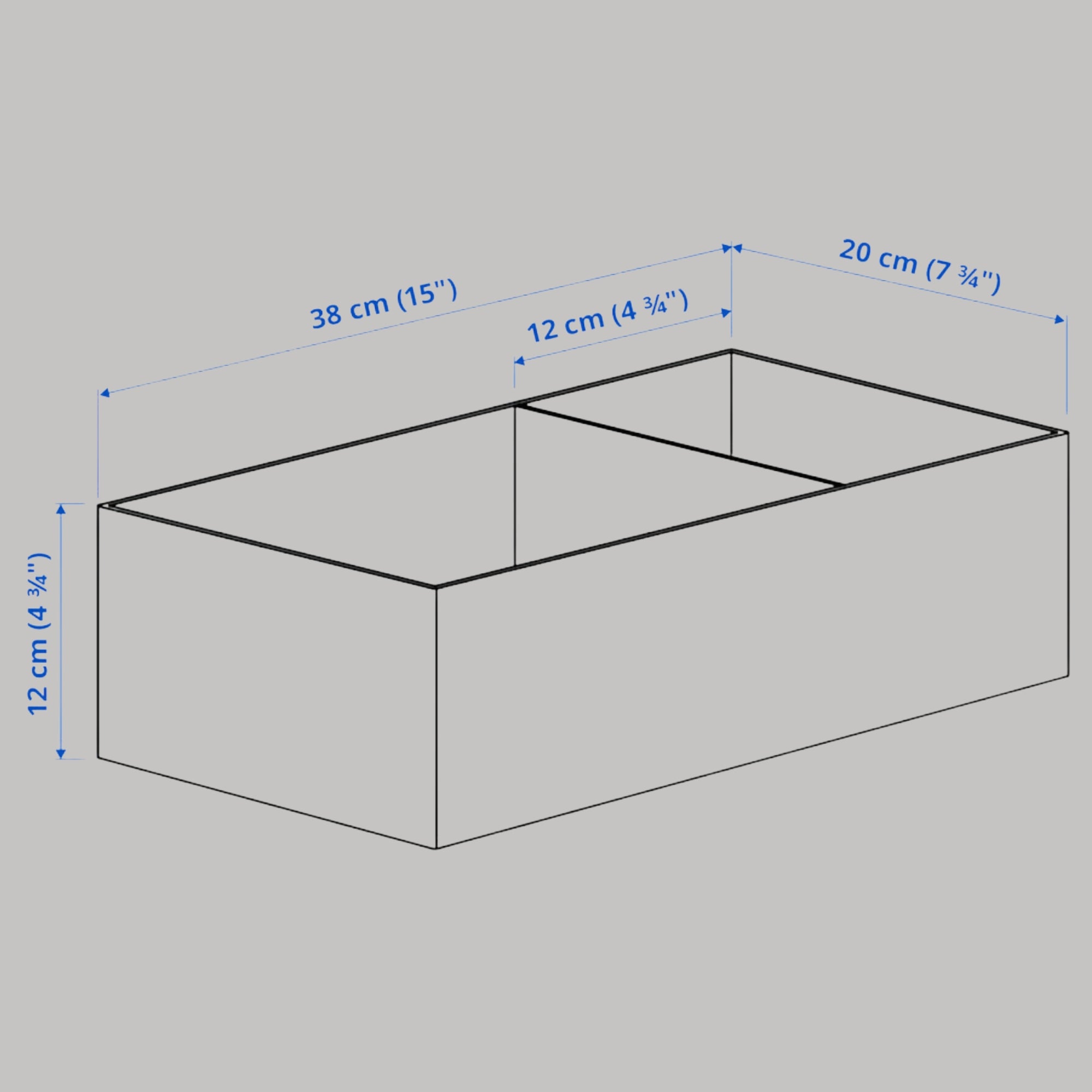 2x NEW IKEA SKUBB 3 pcs box organizer drawer wardrobe 20x38x12 white Number of pieces 3 pcs