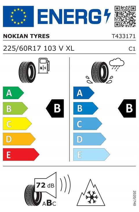 2x Nokian Seasonproof 1 225/60R17 103V XL all-season tyres Number of tires offered 2 pcs.