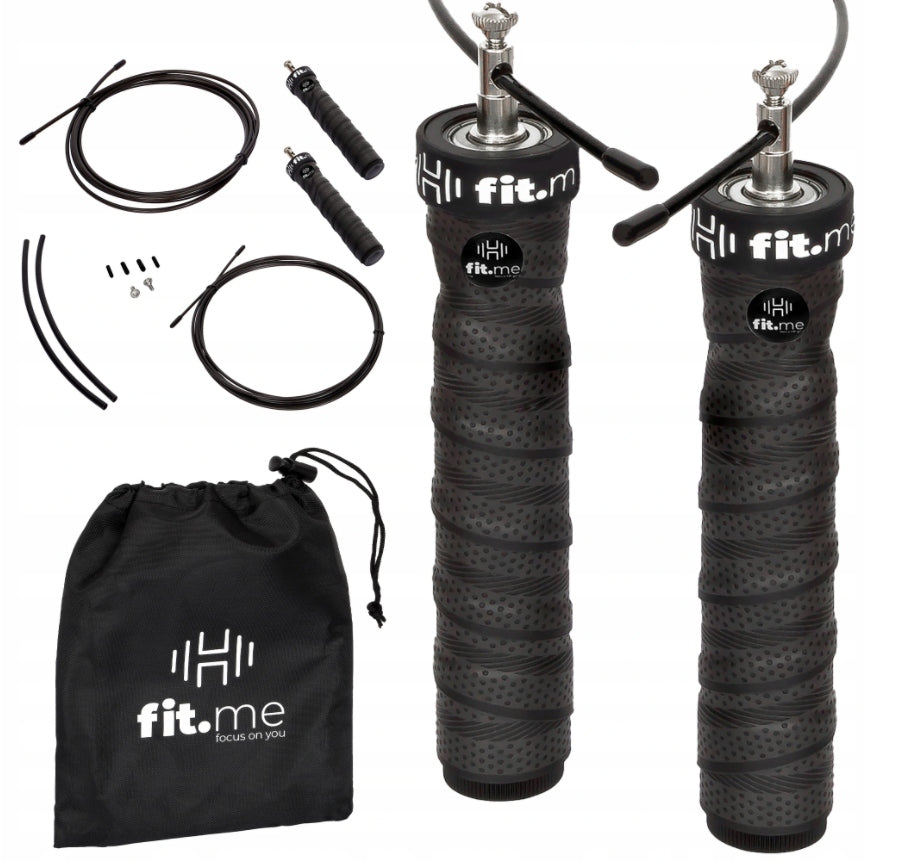2x Nylon Jump Rope Fit Me 300 Cm Black