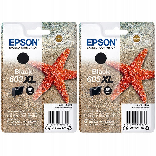 2x ORG. EPSON 603XL EXPRESSION HOME XP2100 XP2105 XP2150 XP2155 XP3100