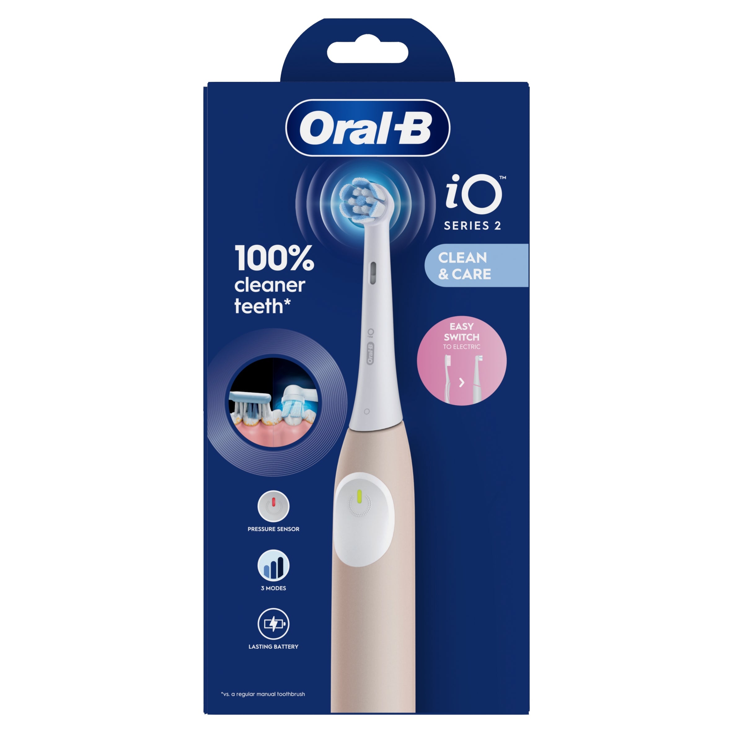 2x Oral-B Electric Toothbrush | iO2 | Rechargeable | For Adults | Quantity: