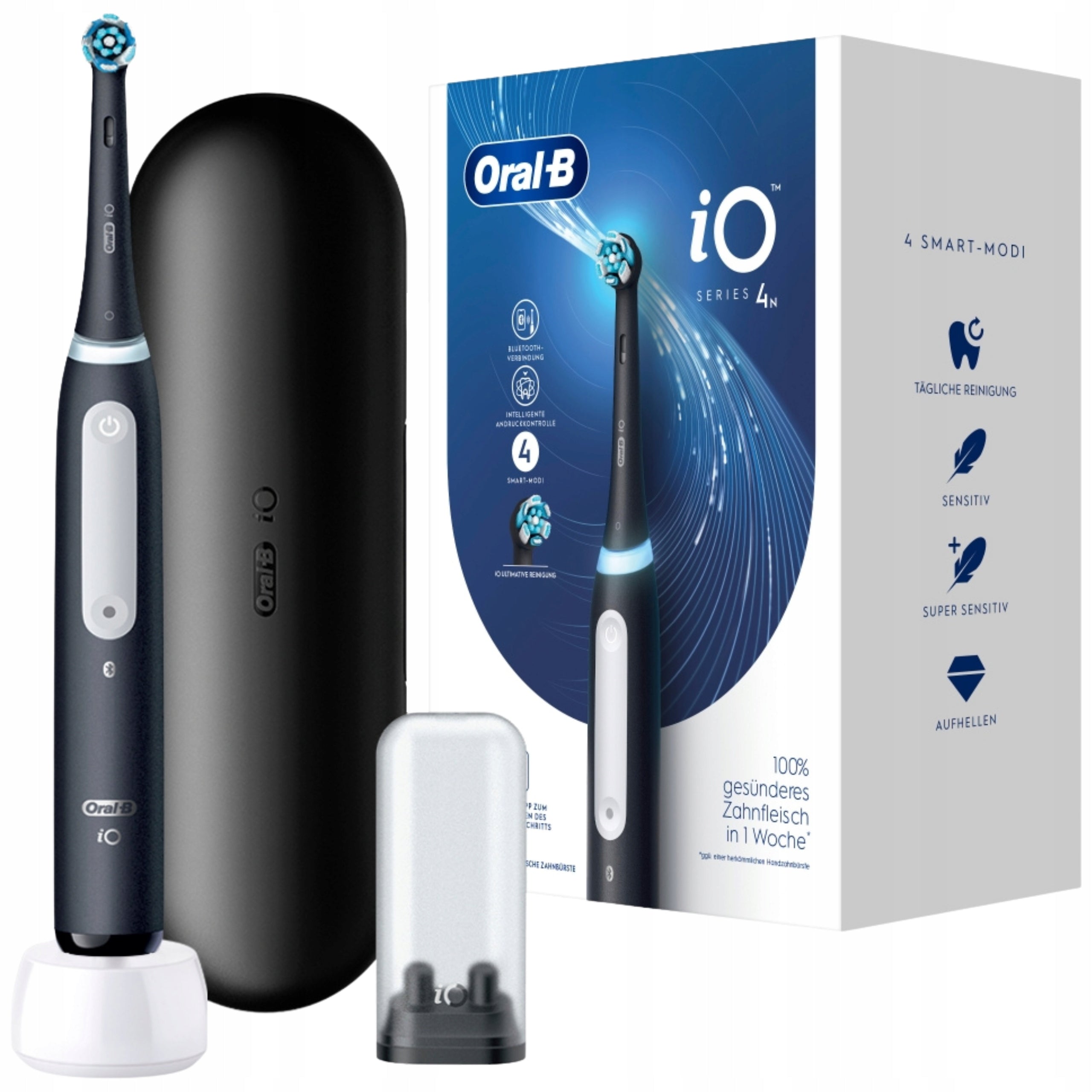 2x Oral B Io Series 4 Electric Toothbrush Black Brand Oral-B
