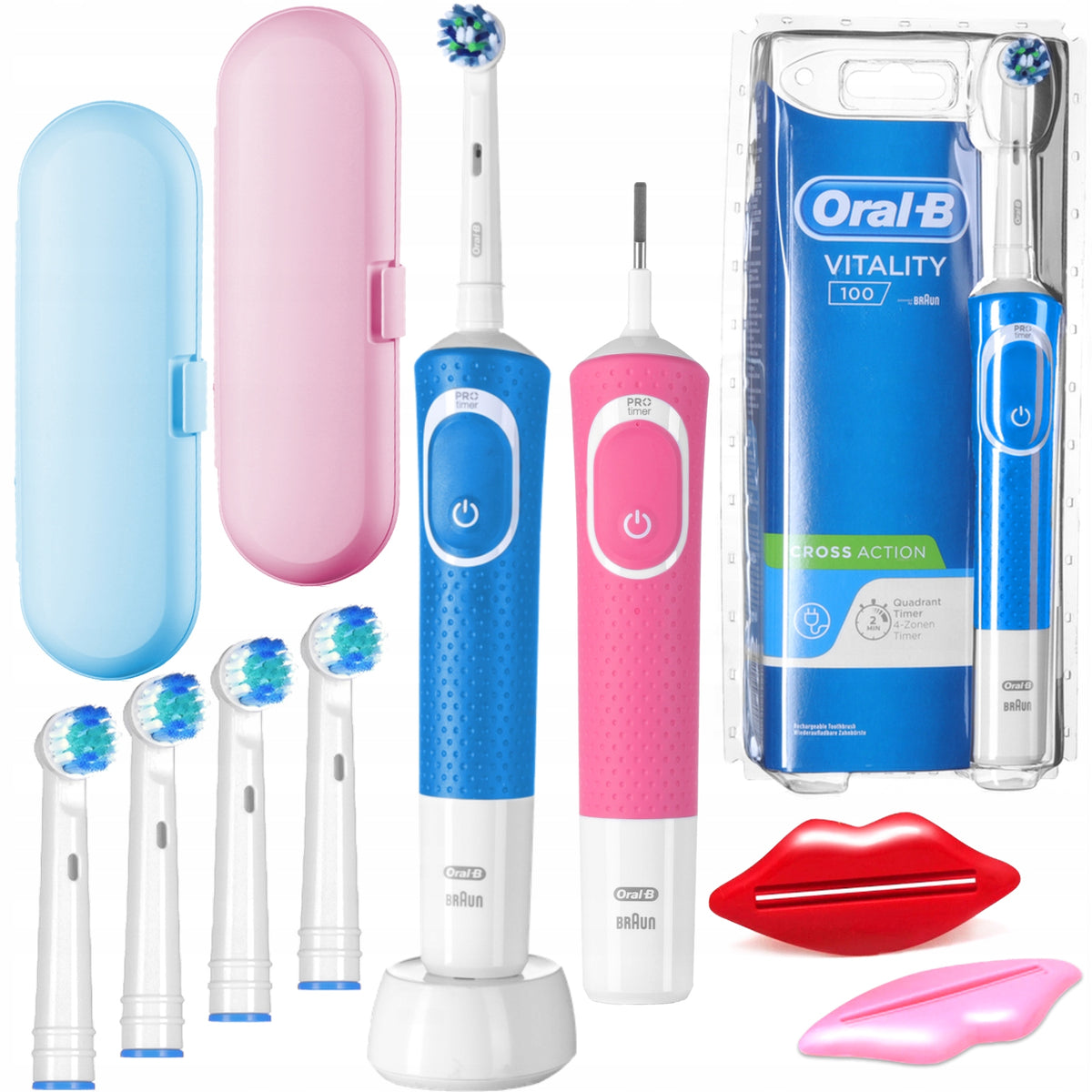 2x Oral B Vitality Electric Toothbrush Set