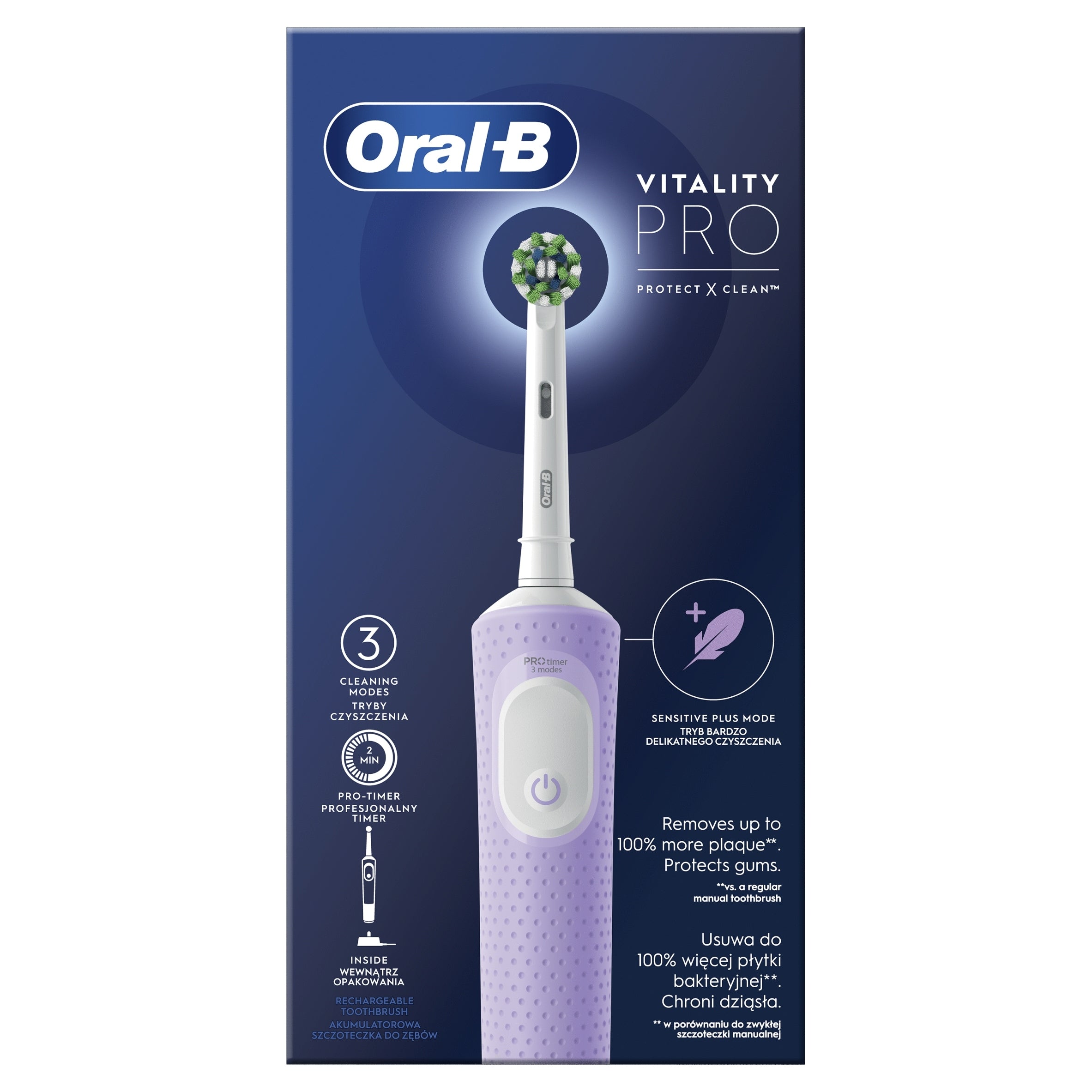 2x Oral-B Vitality Pro Electric Toothbrush with Charging, 3 Brush Modes Kind toothbrush