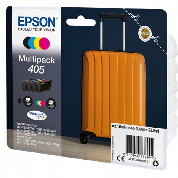 2x Original CMYK Ink Epson 405 (T05G6, C13T05G64010) Color set