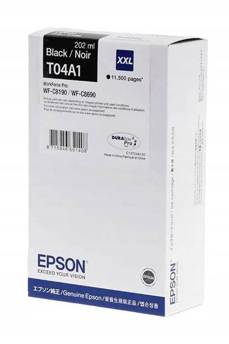 2x Original Ink Black Epson T04A1 (C13T04A14N)