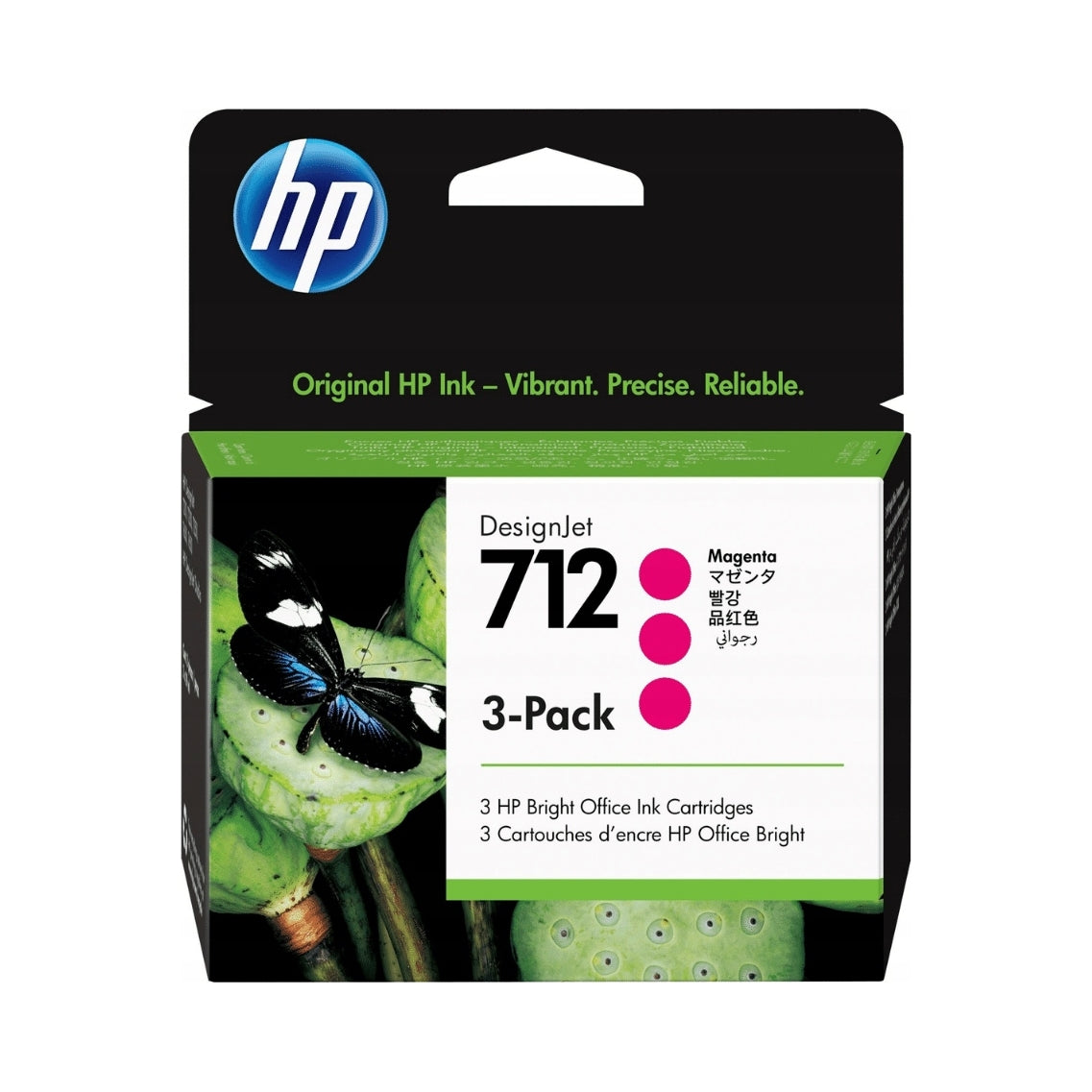 2x Original Magenta Ink HP 712 Three Pack (3ED78A)