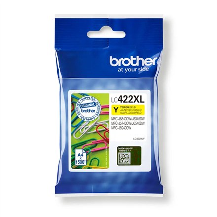 2x Original Yellow Ink Brother LC-422XLY (LC422XLY) Color yellow