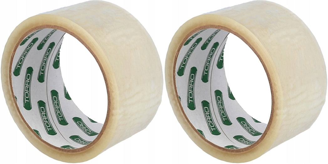 2x PACKING TAPE TRANSPARENT PACKING TAPE COLORLESS BOPP 48mm 50yd