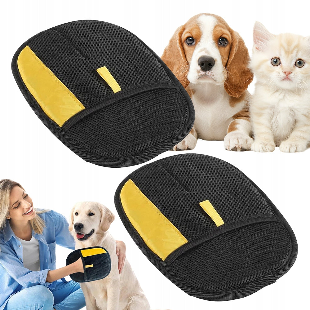 2x PET HAIR REMOVAL GLOVES CLEANING - CATS AND DOGS
