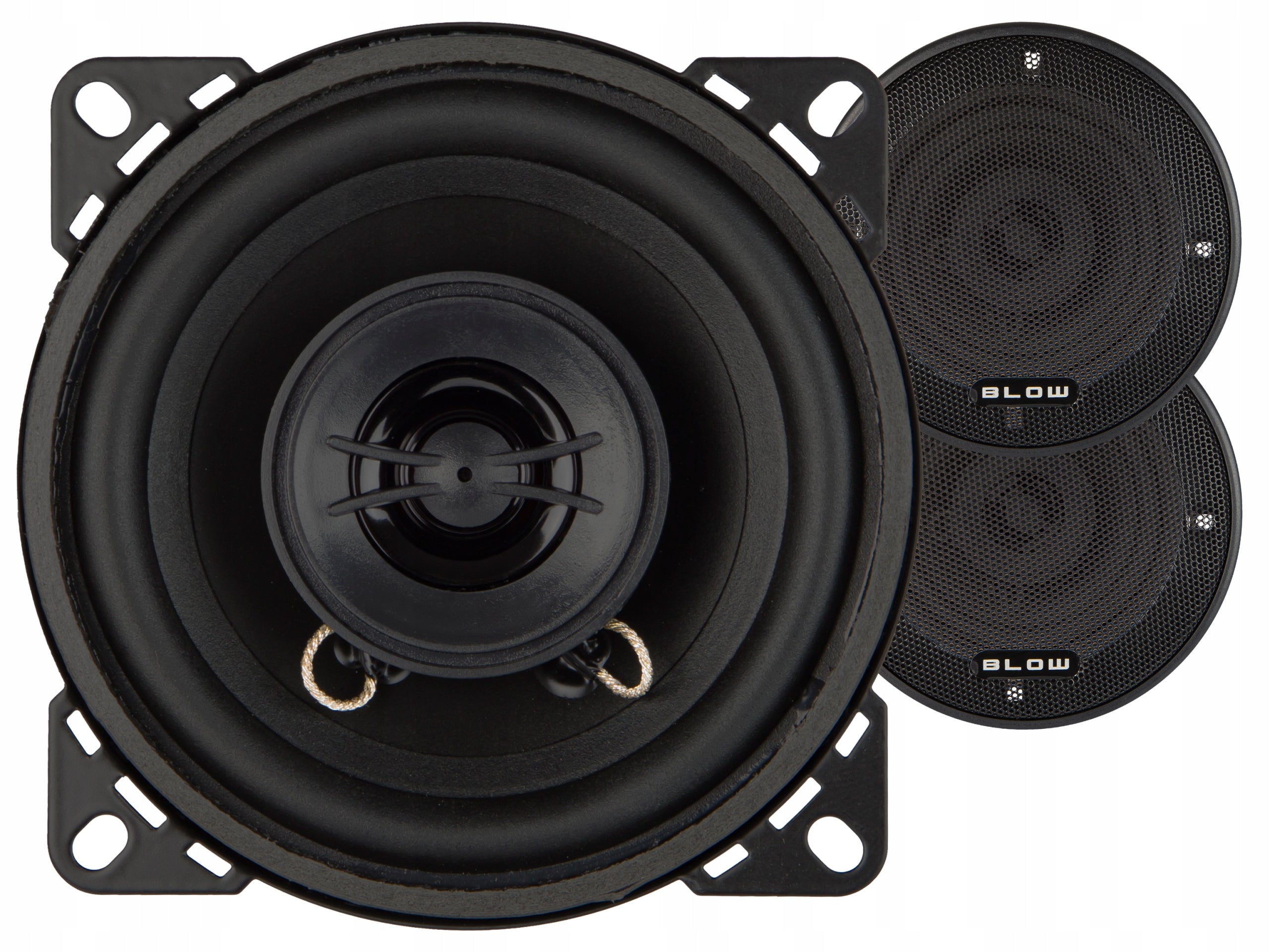 2x POWERFUL TWO-WAY CAR SPEAKERS 100W 100mm SET OF 4" GRILLES Manufacturer Blow