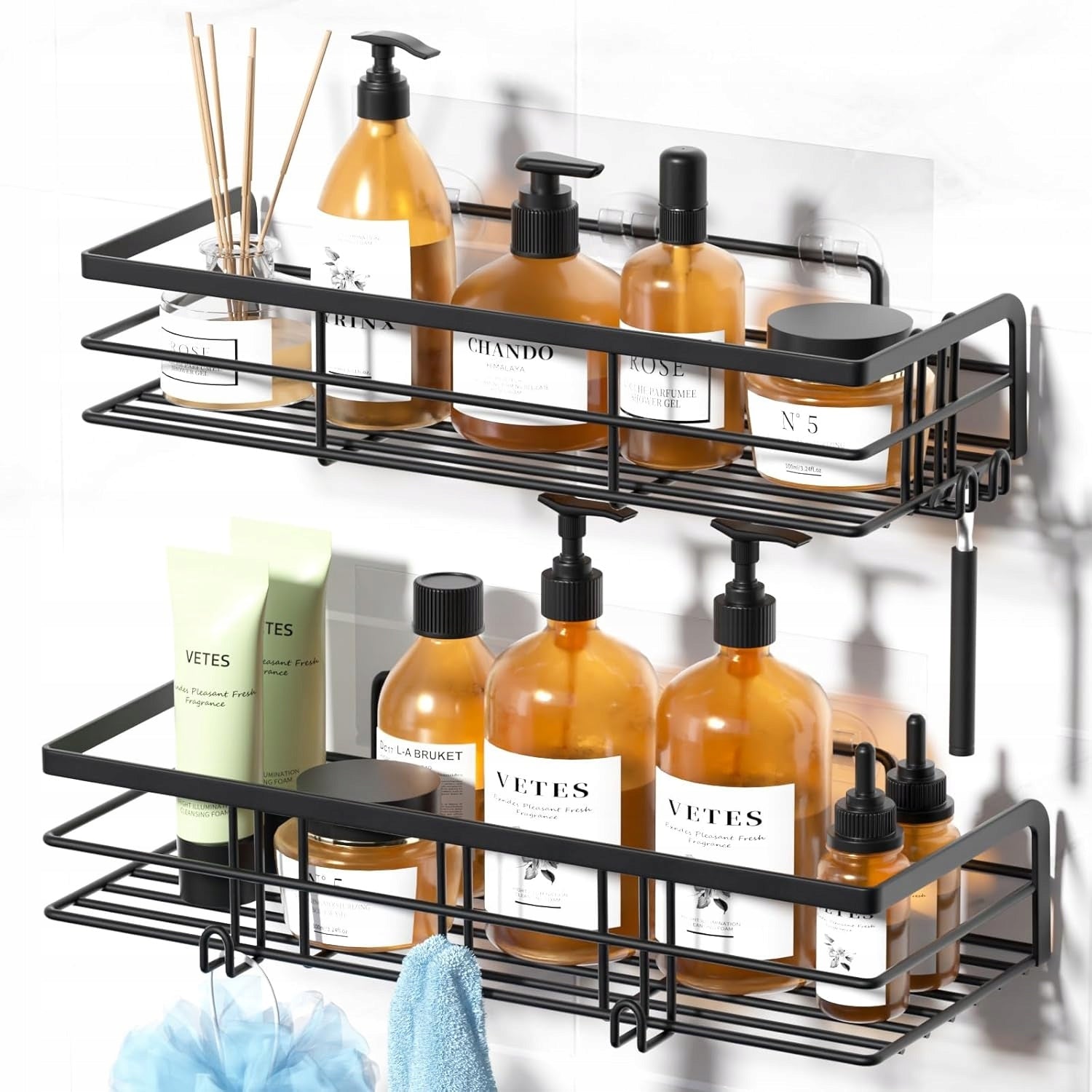 2x PRACTICAL BATHROOM SHELF FUNCTIONAL AND STYLISH EAN (GTIN) 5907086390511