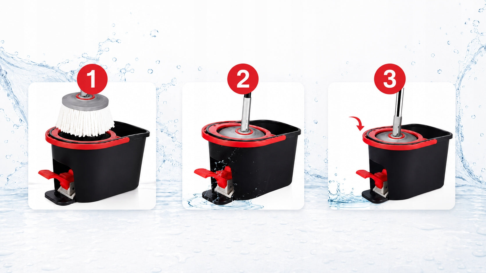 2x PROFF STAREX ROTARY MOP WITH BUCKET 14L MICROFIBER SET Manufacturer code 8681503001385