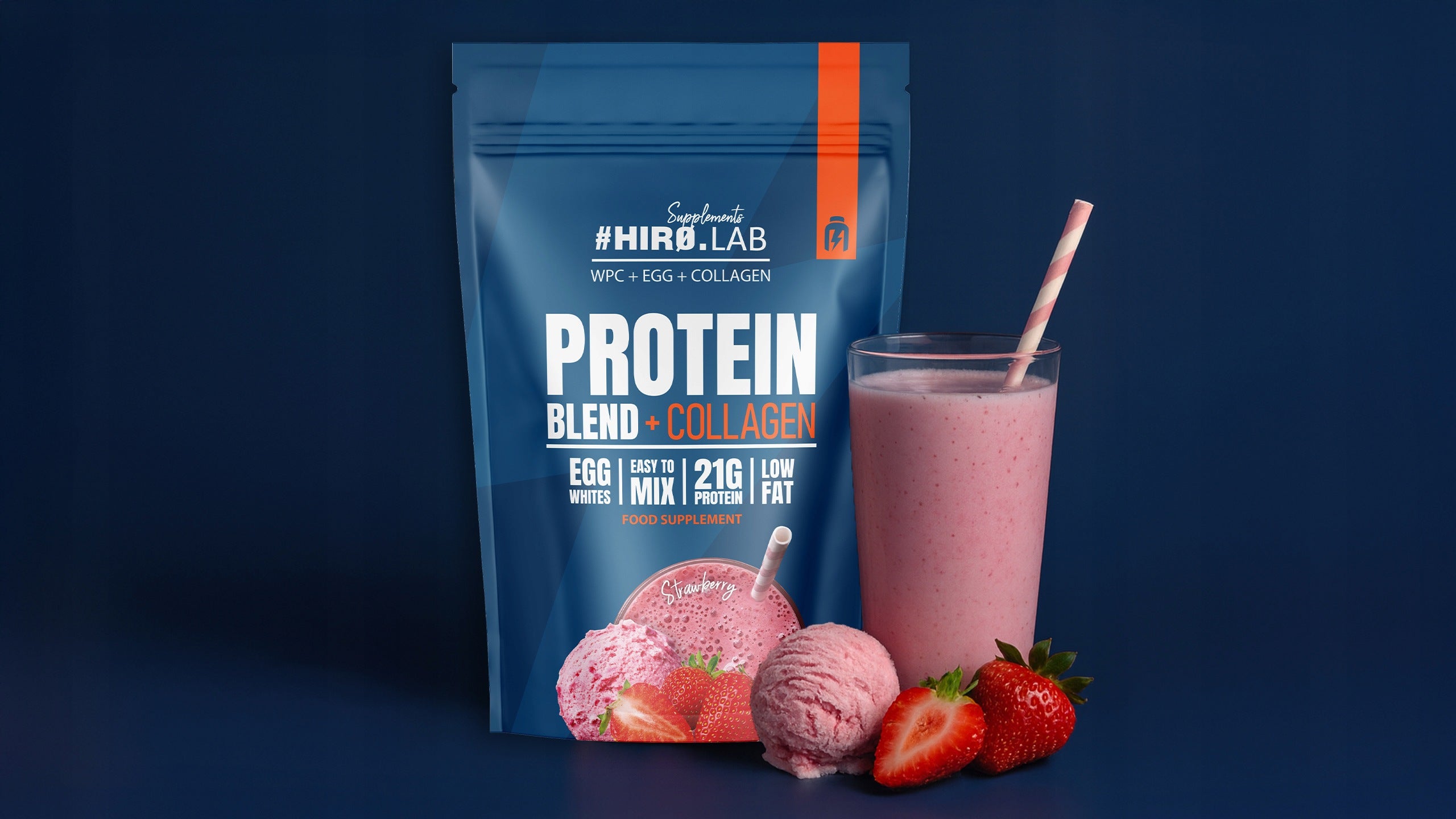 2x PROTEIN BLEND + COLLAGEN 4 PROTEIN SOURCES COLLAGEN BCAA GLUTAMINE 7 Brand HIRO.LAB