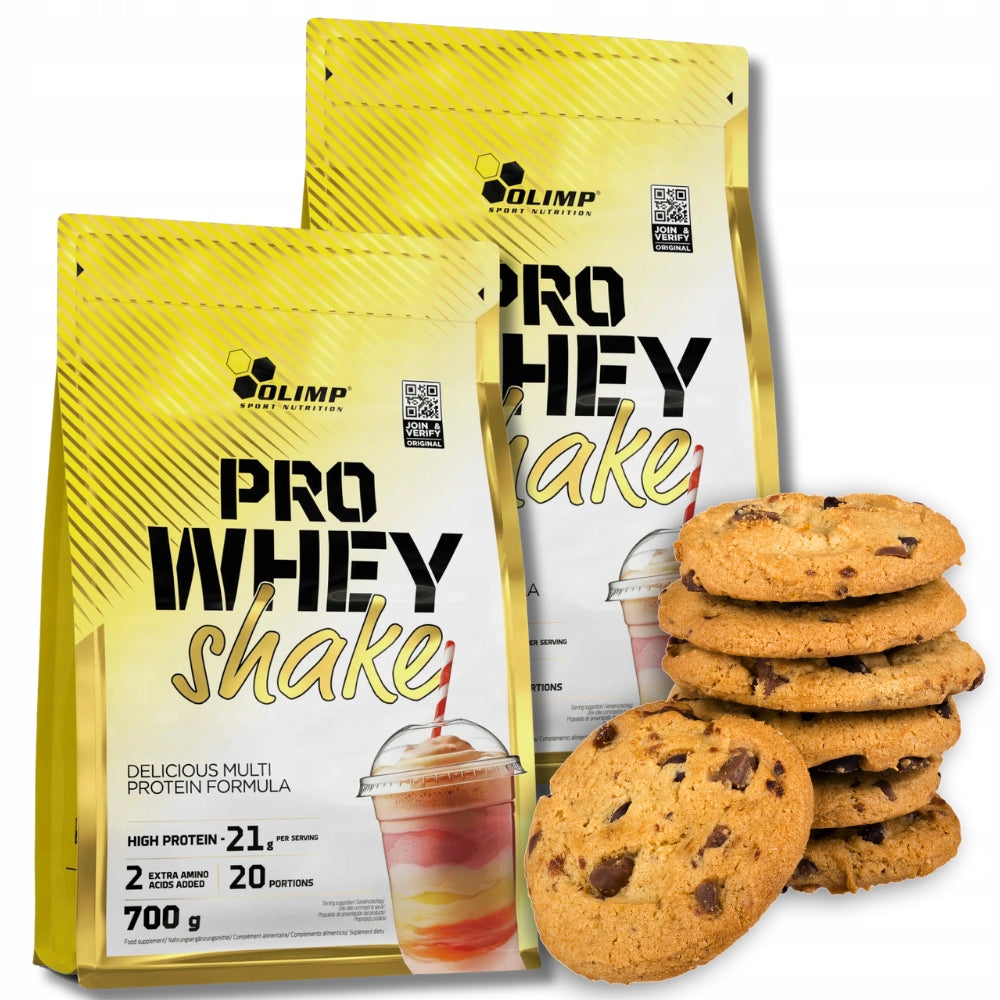 2x PROTEIN SUPPLEMENT Protein OLIMP PRO WHEY SHAKE 700g taste COOKIES CREAM