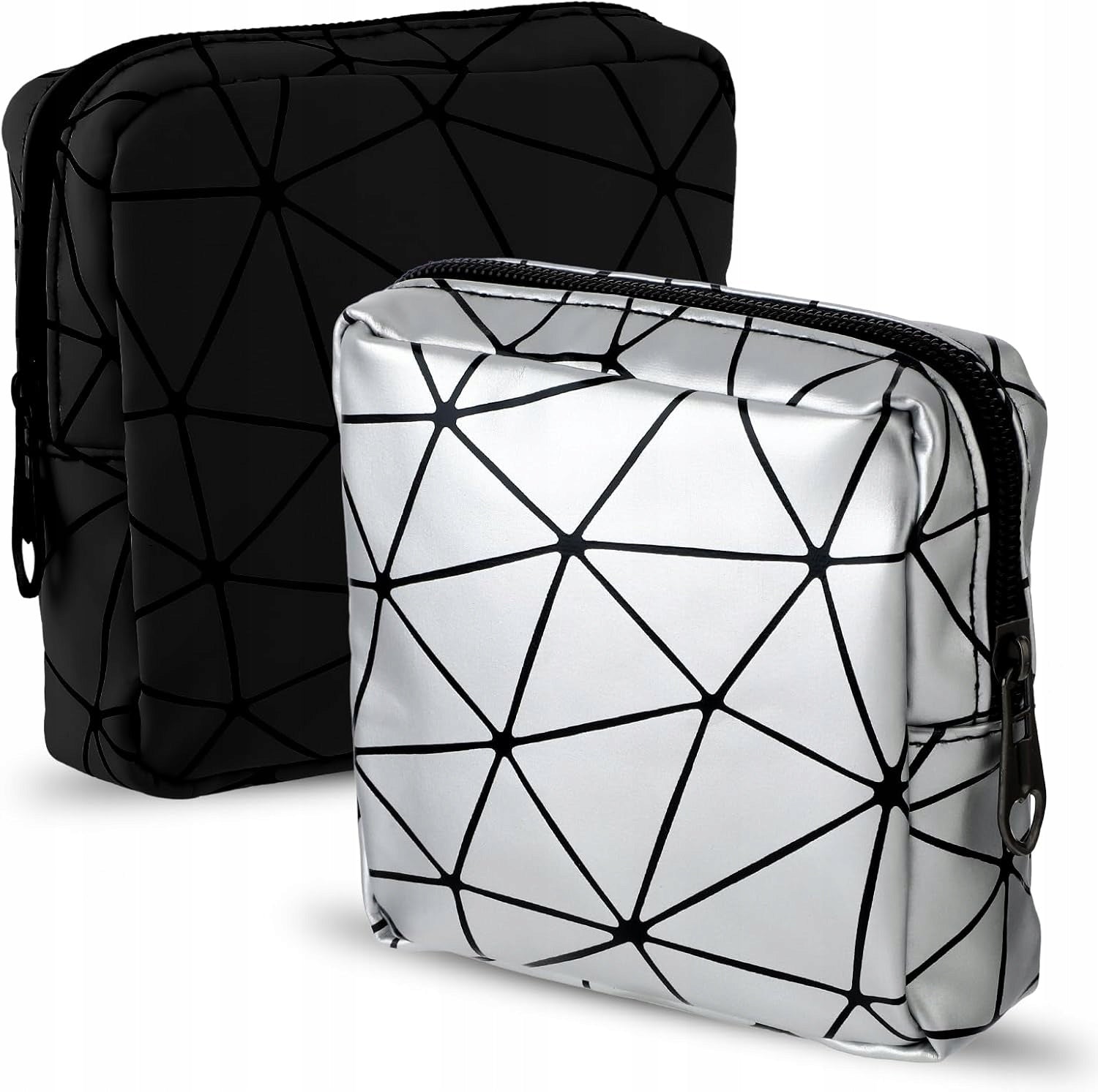 2x PU Leather SANITARY NAPKIN STORAGE BAG 13 x 4 cm ZIPPER BAG