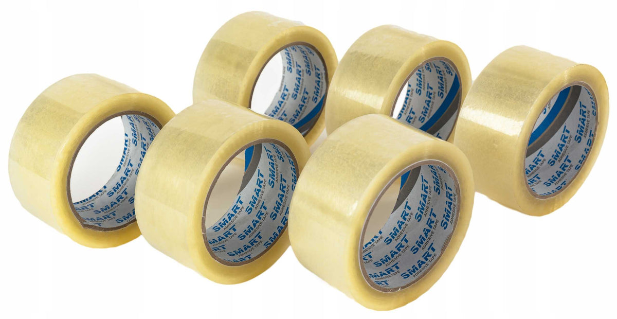2x Packing Tape SMART Transparent Acrylic 48/100y 6 pcs. Width 48 mm