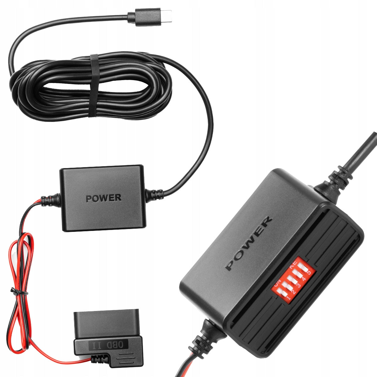 2x Parking Mode Power Supply 70mai Obd Ii Hardwire Kit Usb C