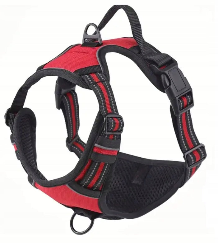 2x Pet Gang Pressure-Free Walking Harness Adjustable Red S For Little P