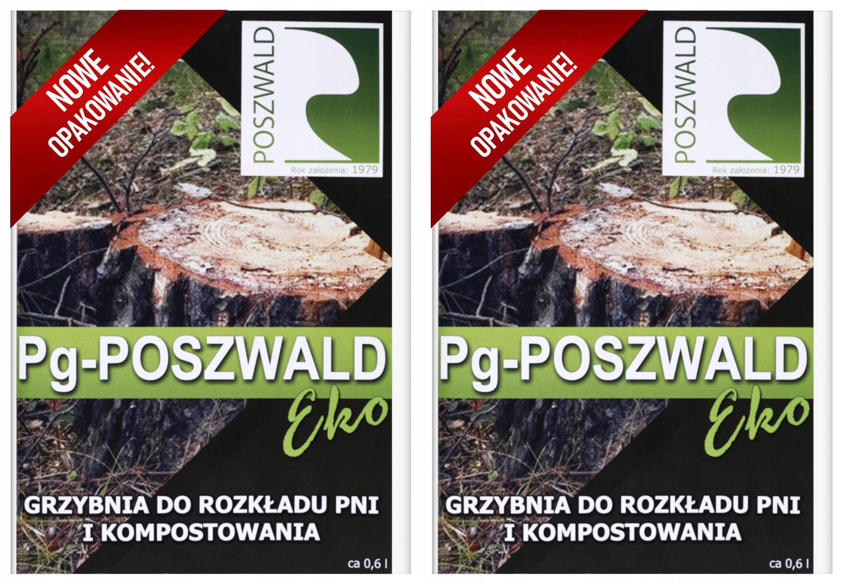 2x Pg POSZWALD Eko Mushroom for decomposition of tree trunks