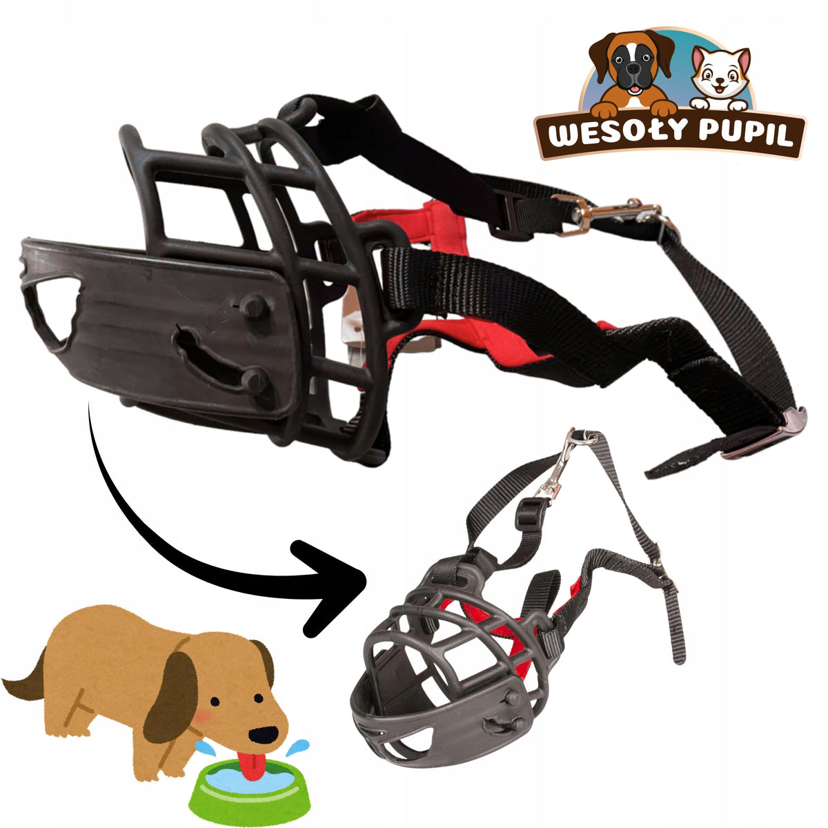 2x Plastic muzzle Wesoly Pupil Brand Wesoły Pupil