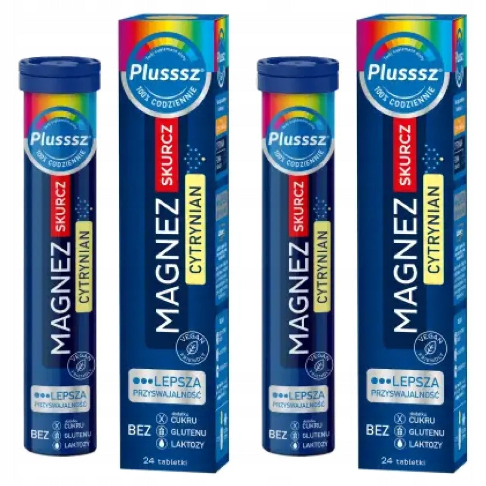 2x Plush Magnesium Shrink Citrate, 24 Effervescent Tablets