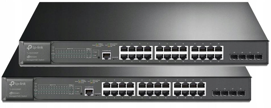 2x PoE Switch TP-LINK TL-SG3428MP 24x Gigabit 4xSFP Managed Switch