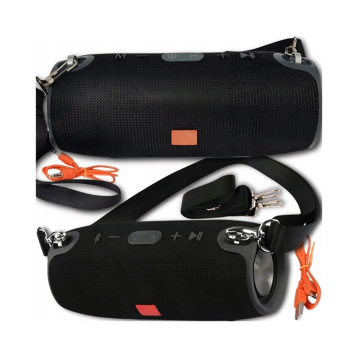 2x Portable Speaker Lewer Wireless Bluetooth 40w Black With Radio Fm