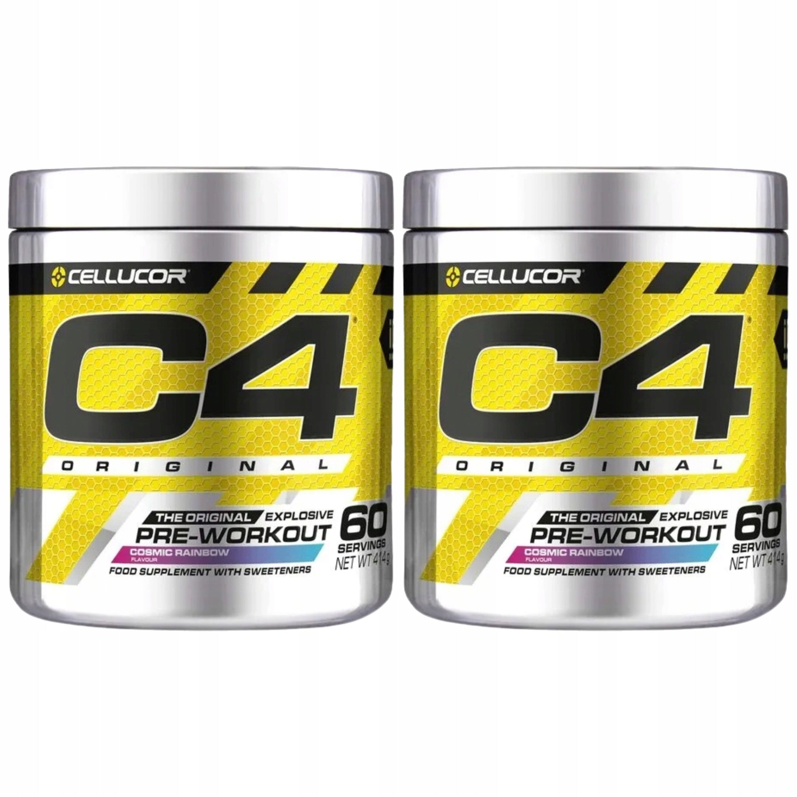 2x Pre-workout CELLUCOR C4 Pump 414g Creatine Arginine Pump 60 Servings