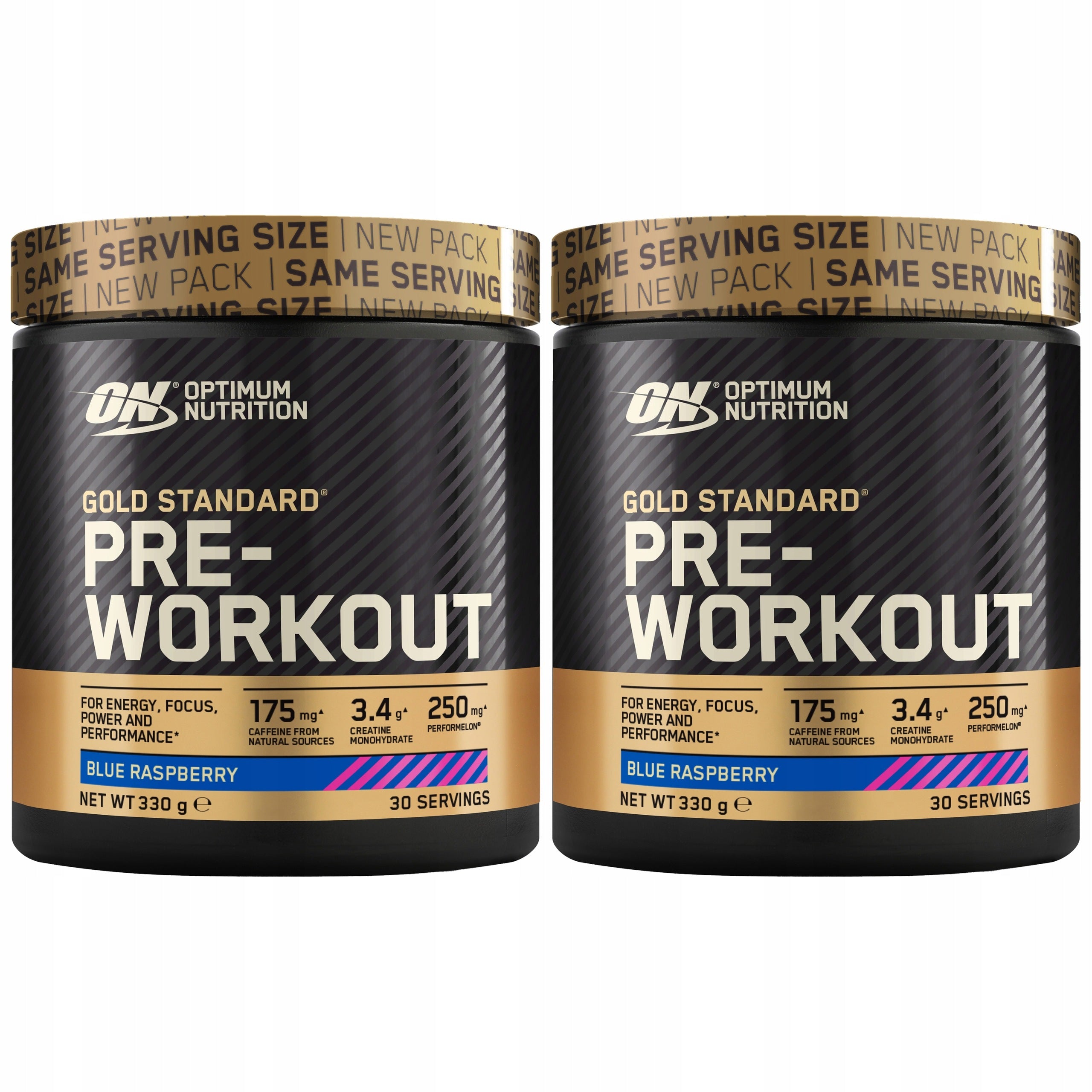 2x Pre-workout Creatine Beta-Alanine Energy Strength 330g ON Gold