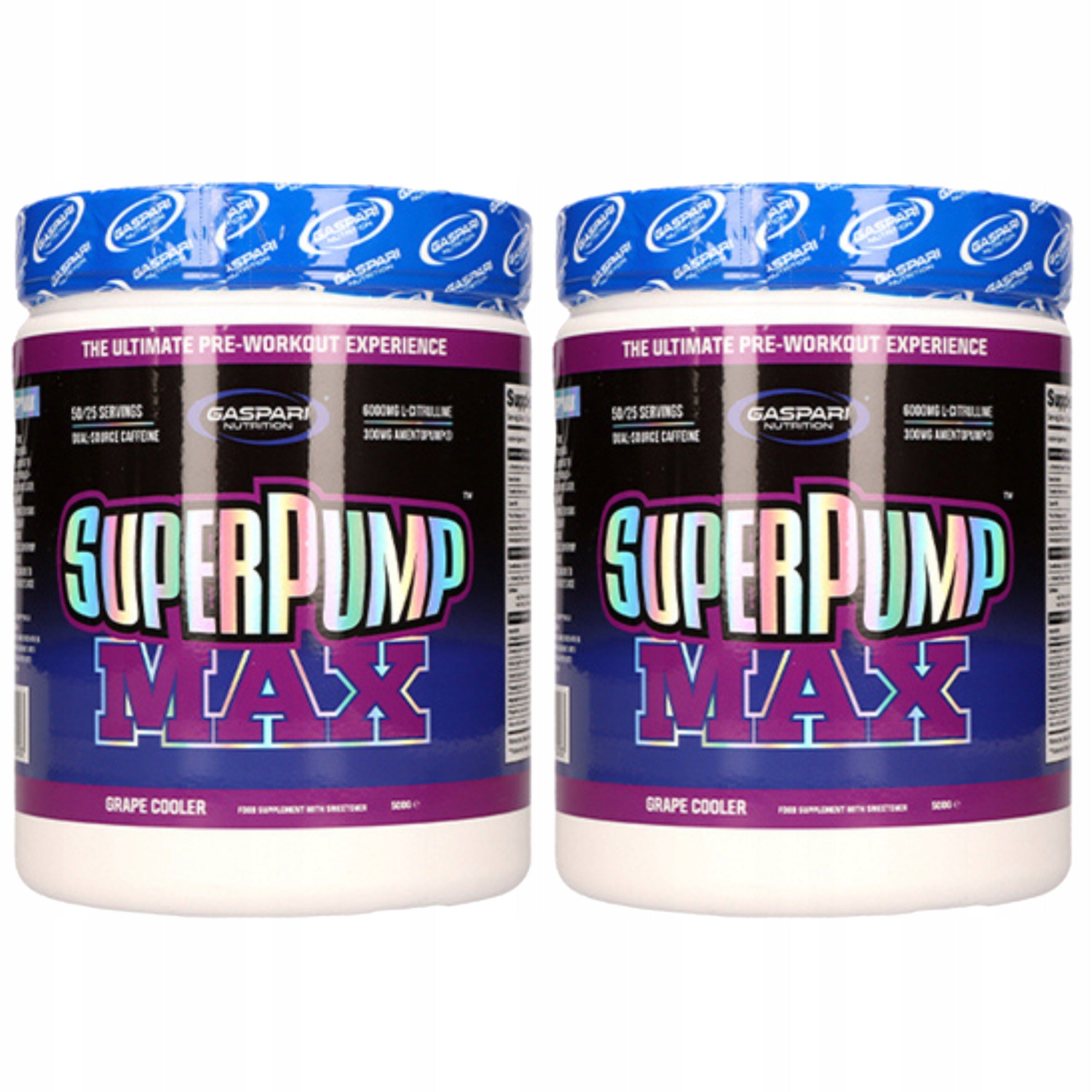 2x Pre-workout Creatine Citrulline Super Pump Max 500g Grape Gaspar