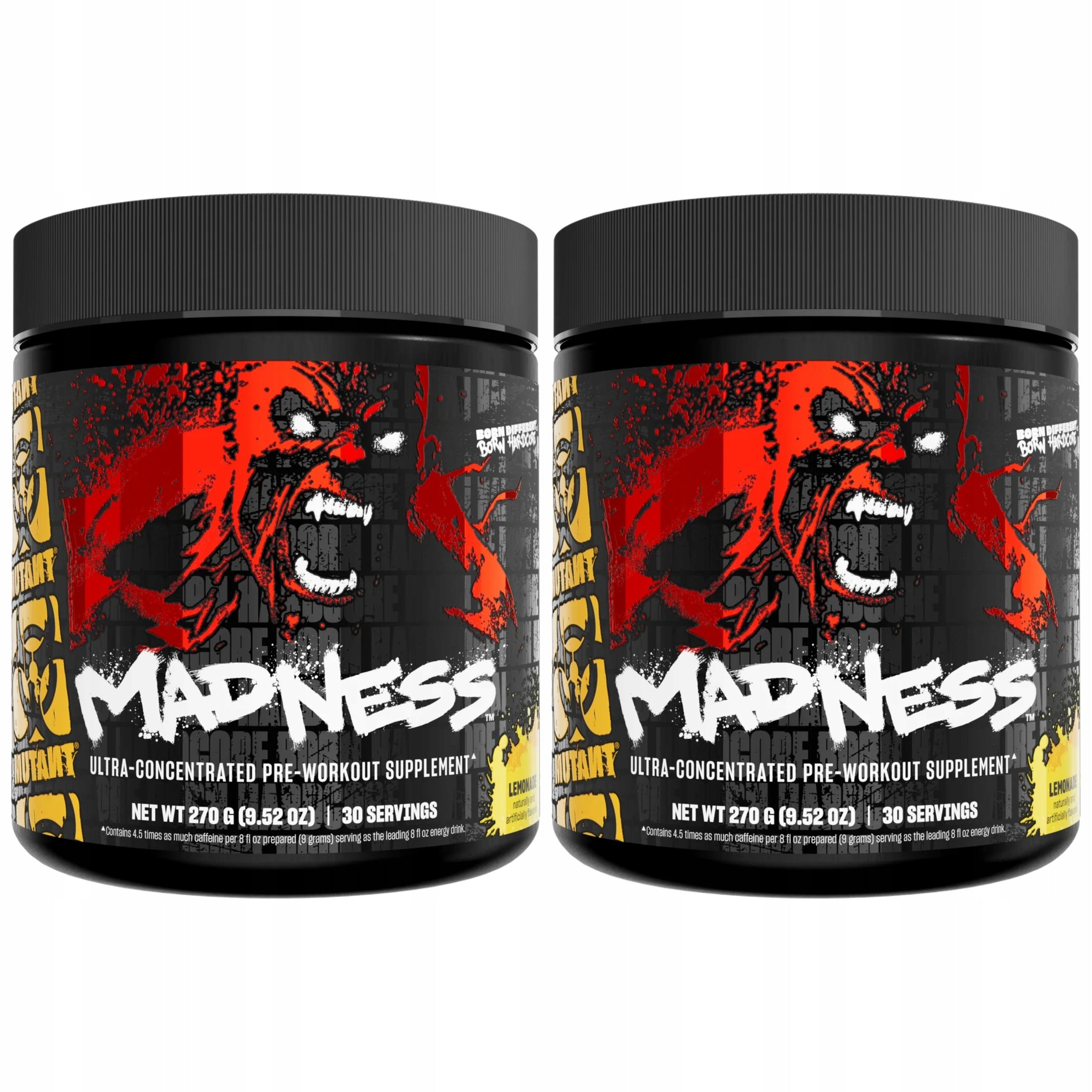 2x Pre-workout Energy Strength Pump Concentration MUTANT Madness New