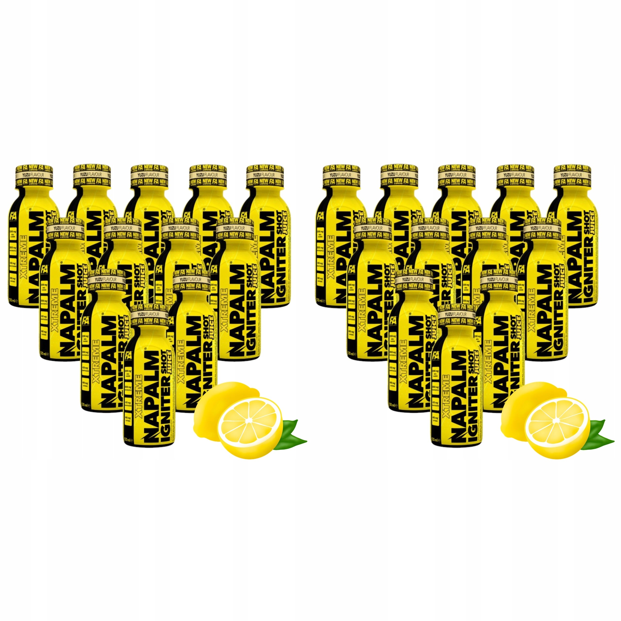2x Pre-workout FA XTREME NAPALM JUICE SHOT 12x120ml Caffeine Energy Yu