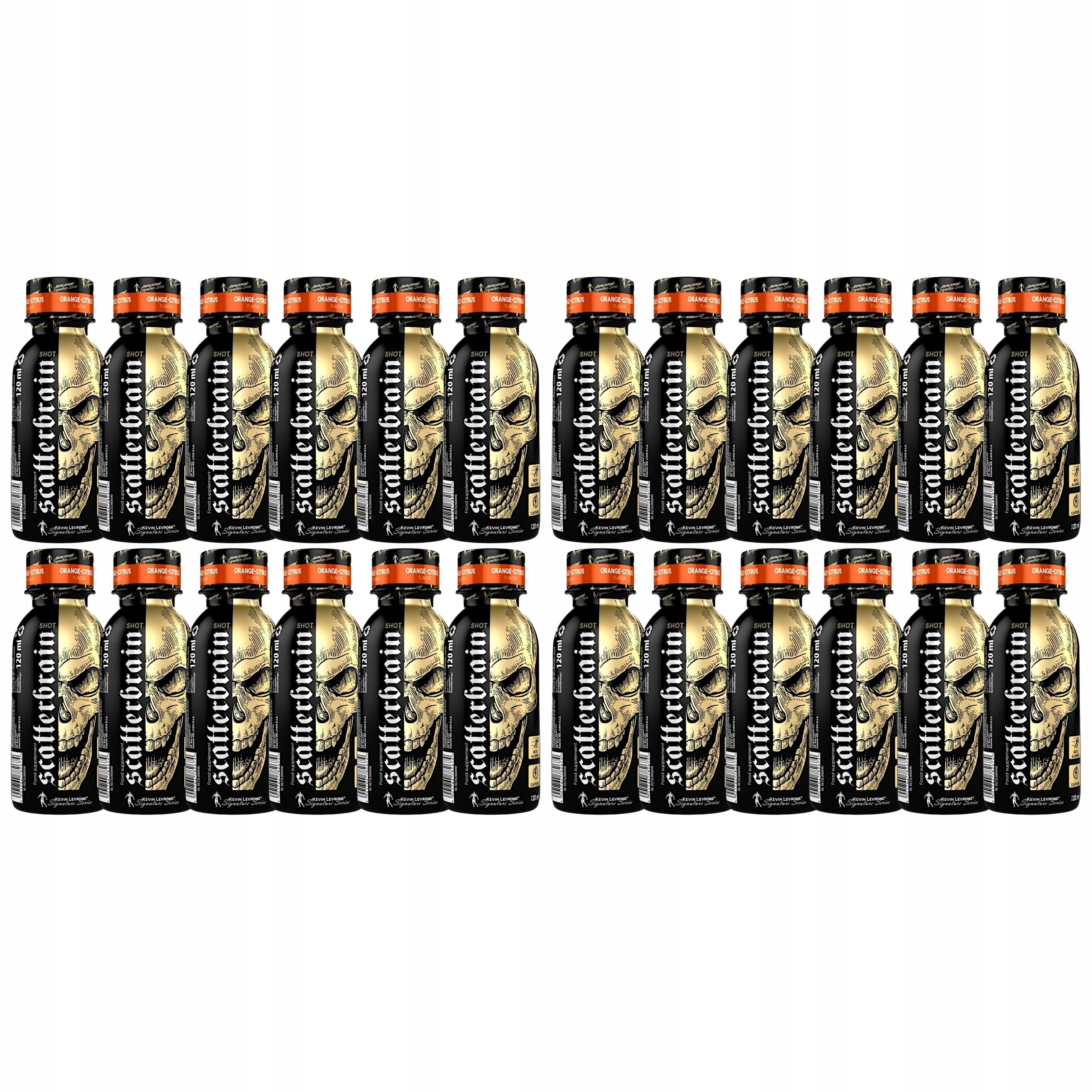 2x Pre-workout KEVIN LEVRONE Scatterbrain Shot 12x120ml Orange Citra