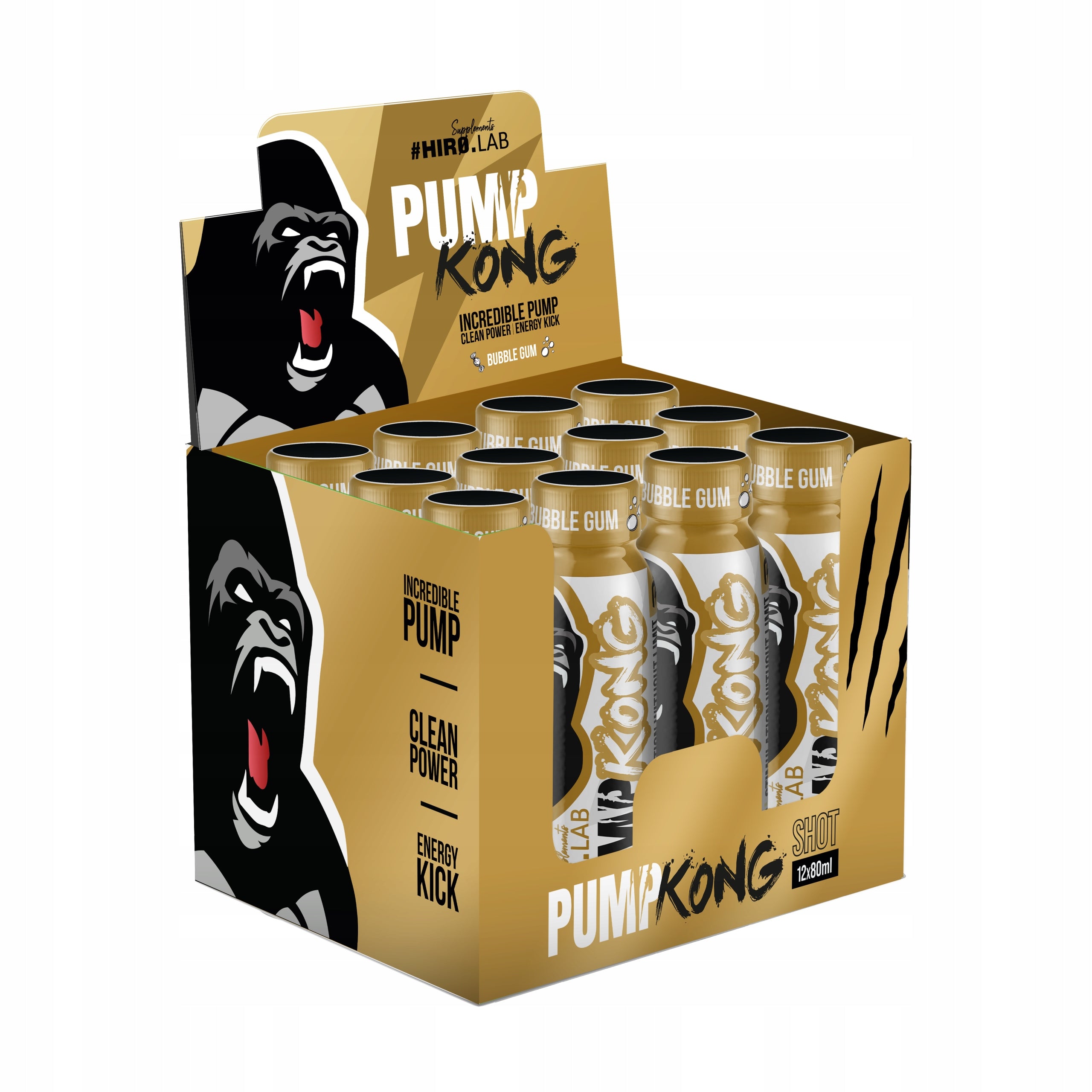 2x Pre-workout Shot 80ml x12 Pump Strength Pump Kong Balloon Rubber Shoot H Brand HIRO.LAB