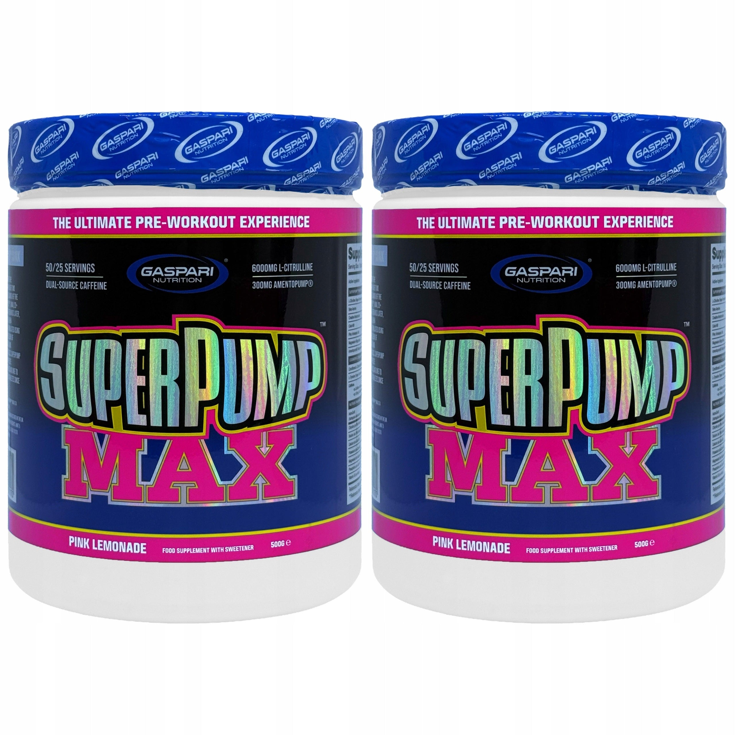 2x Pre-workout Super Pump Max 500g Muscle Pump Lemonade GASPARI