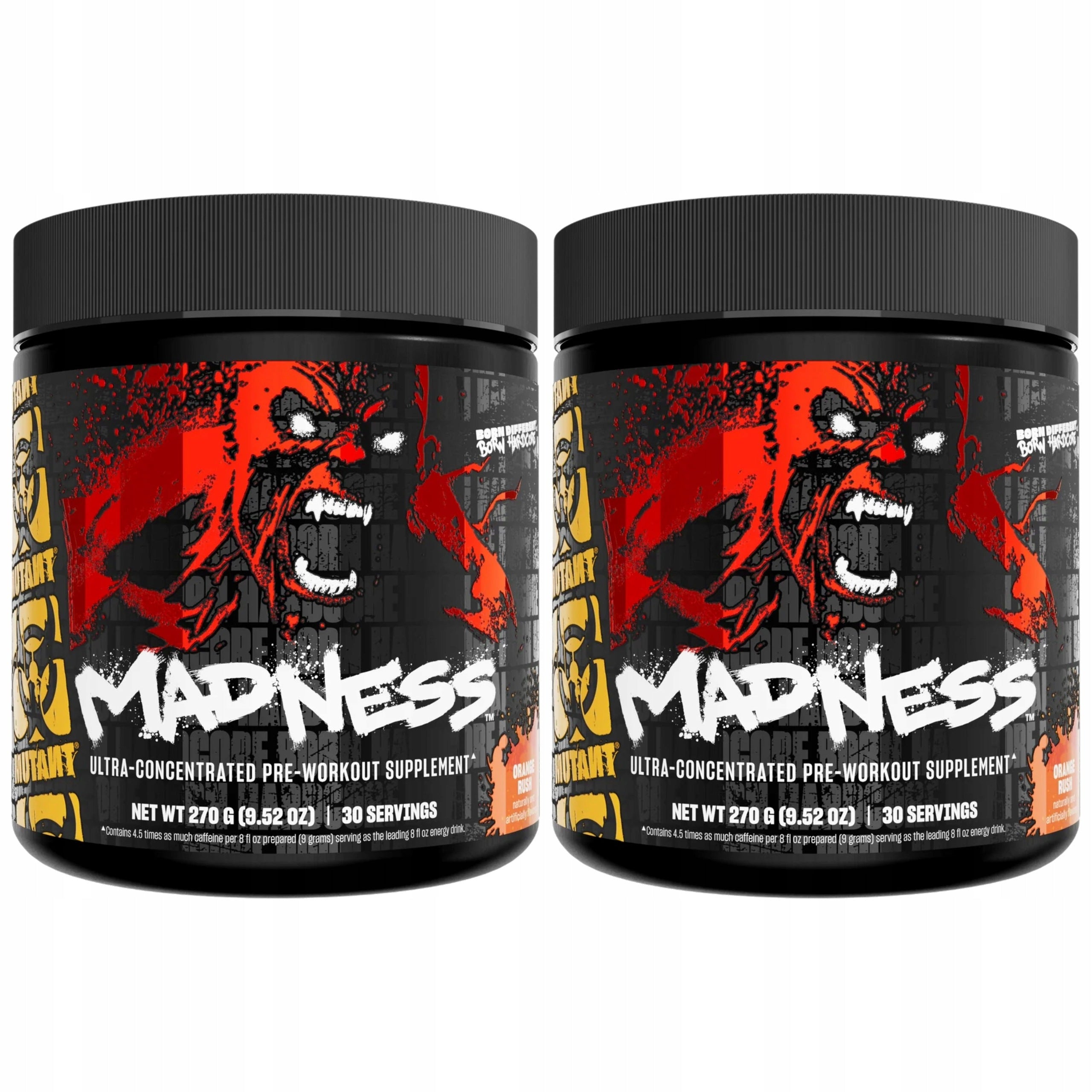 2x Pre-workout energy concentration pump Beta-Alanine caffeine MUTANT