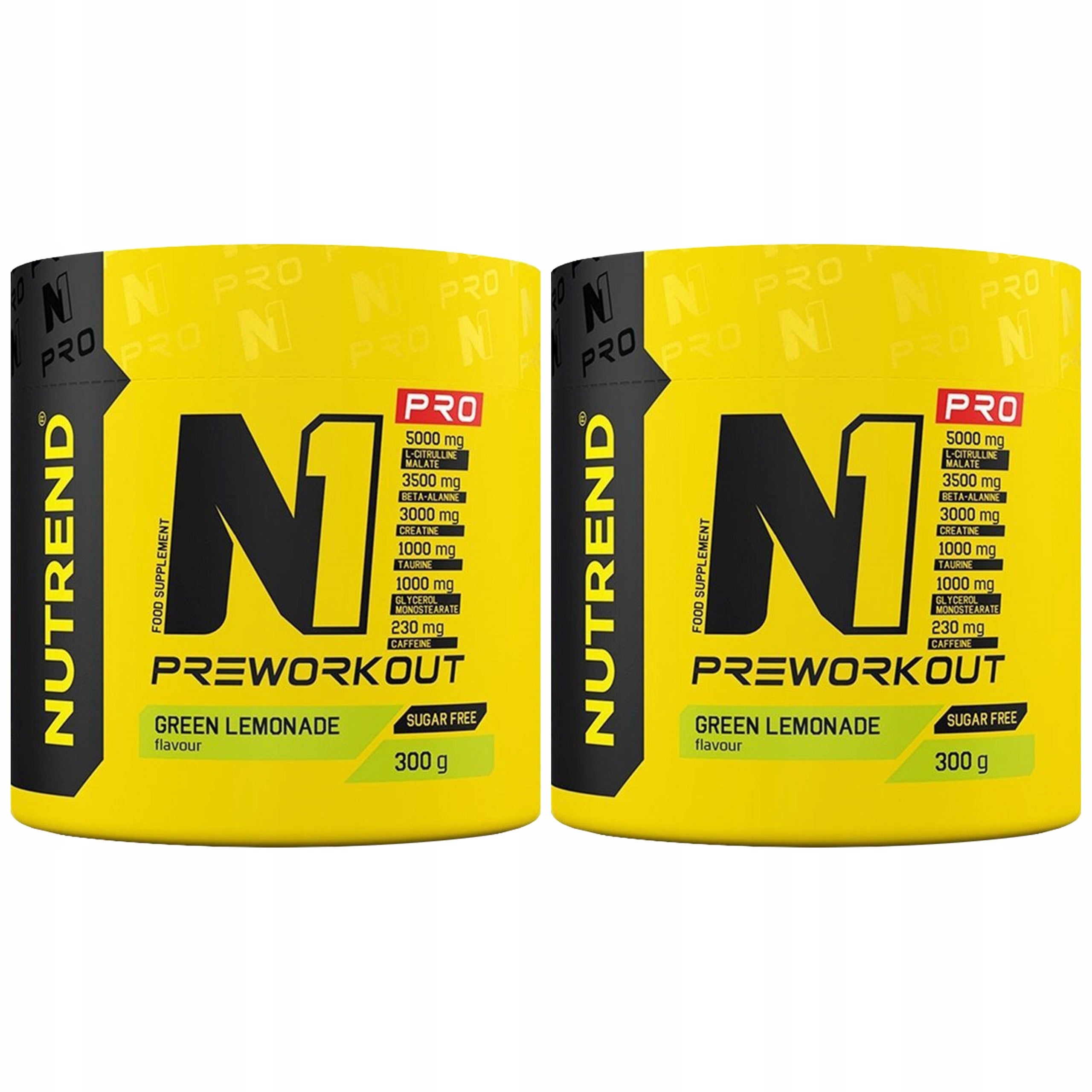 2x PreWorkout N1 PRO Creatine Beta-Alanine Caffeine Energy 300g NUTREND