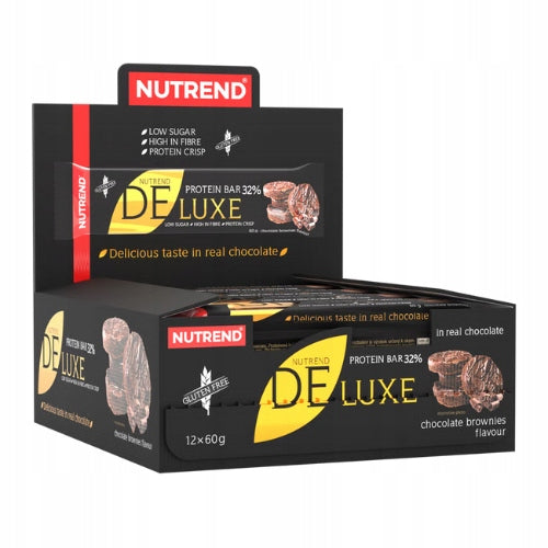 2x Protein Bar NUTREND Protein Bar DeLuxe 60g 12pcs Brownie 32% Protein Expiration date at least six months from the date of purchase