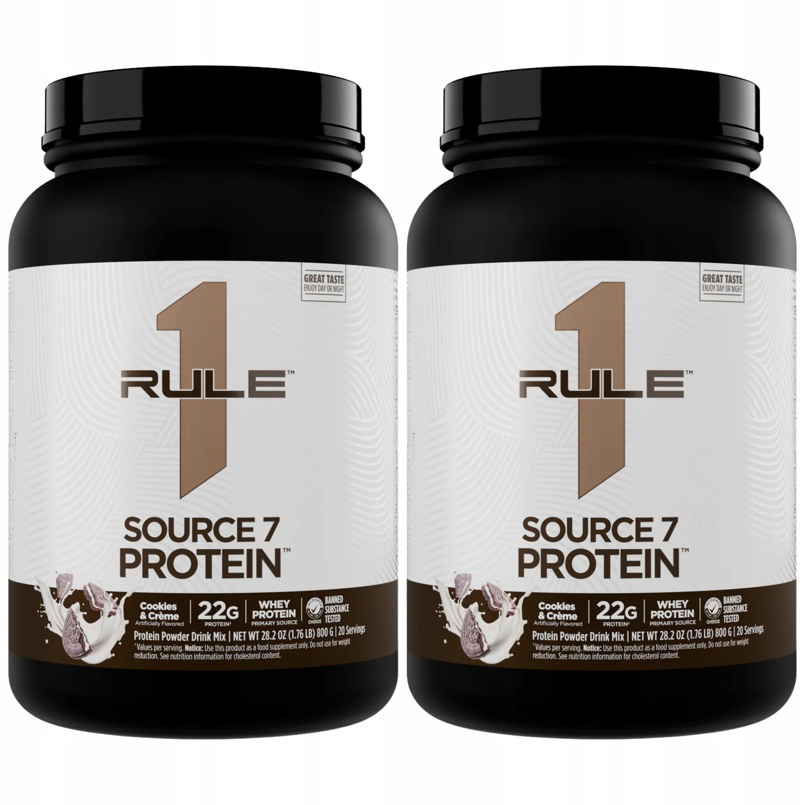 2x Protein Rule1 R1 Source 7 Protein 800g Conditioner Isolate WPC WPI Biscuit
