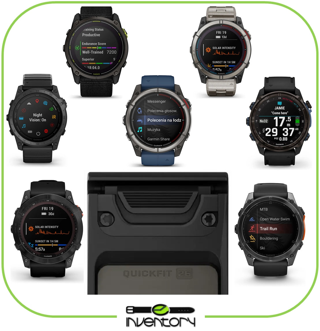 2x QUICKFIT STRAP FOR GARMIN FENIX 5X 6X 7X 8 51mm PRO SOLAR TACTIX DESCENT Manufacturer code opaska bransoleta szkło etui case ładowarka