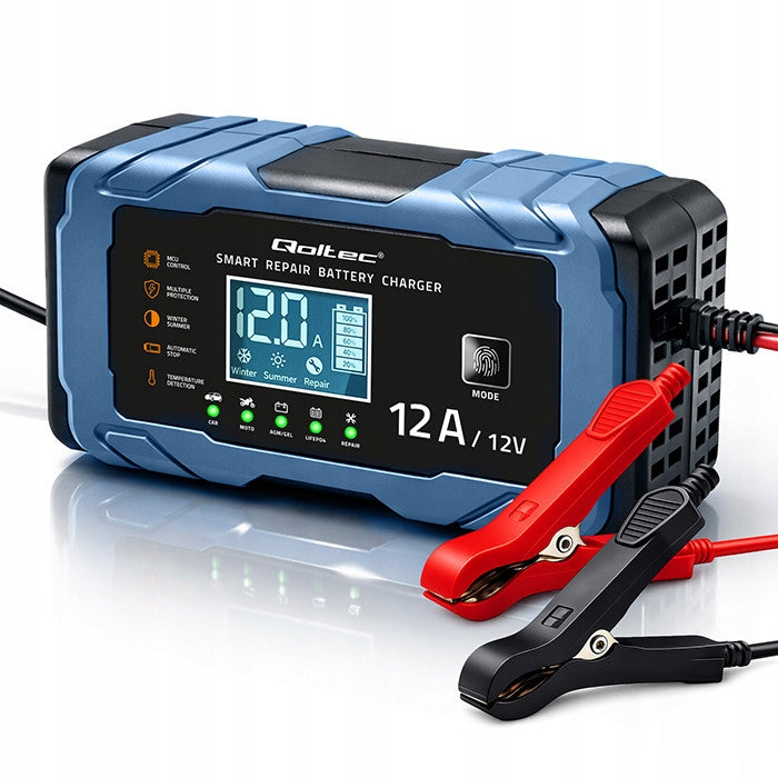 2x Qoltec 52667 rectifier battery charger repair function 12V 12A